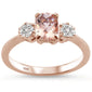 <span>GEMSTONE CLOSEOUT </span>! 1.06ct 10k Rose Gold Cushion Morganite & Diamond Ring