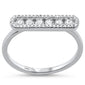 .36ct 14K White Gold Trendy Diamond Bar Ring Size 6.5