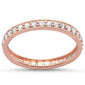<span style="color:purple">SPECIAL!</span> .49ct 14k Rose Gold Milgrain Diamond Eternity Ring Size 6.5