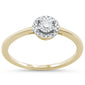<span style="color:purple">SPECIAL!</span> .16ct 14KT Yellow Gold Round Promise Engagement Diamond Ring Size 6.5