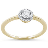 <span>DIAMOND CLOSEOUT! </span>.16ct 14KT Yellow Gold Round Promise Engagement Diamond Ring Size 6.5
