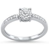 <span>DIAMOND CLOSEOUT! </span>.15ct 14KT White Gold Round Diamond Solitaire Ring Size 6.5