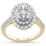 <span>¡LIQUIDACIÓN DE DIAMANTES! </span> Anillo de compromiso ovalado de diamante de .97ct en oro amarillo de 14kt, talla 6.5
