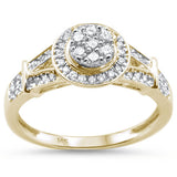 .34ct 14KT Yellow Gold Unique Round Diamond Engagement Ring Size 6.5