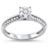 .33ct 14KT White Gold Diamond Solitaire Engagement Ring Size 6.5