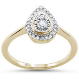 <span>DIAMOND CLOSEOUT! </span>.22ct 14KT Yellow Gold Pear Shape Diamond Ring Size 6.5