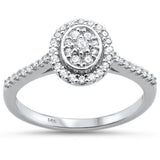 <span>DIAMOND CLOSEOUT! </span>.27ct 14KT White Gold Oval Diamond Ring Size 6.5