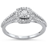 .35ct 14KT White Gold Square Diamond Ring Size 6.5