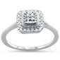 .17ct 14KT White Gold Square Princess Diamond Ring Size 6.5