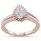 <span style="color:purple">SPECIAL!</span> .27ct 14KT Rose Gold Diamond Pear Shaped Engagement Ring Size 6.5