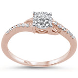 .16ct 14KT Rose Gold Diamond Engagement Ring Size 6.5