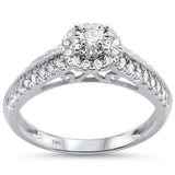 <span>DIAMOND CLOSEOUT! </span> .51ct 14KT White Gold Diamond Engagement Ring Size 6.5