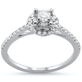 .30ct 14K White Gold Diamond Engagement Ring Size 6.5