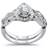 .35ct 14KT White Gold Diamond Pear Shaped Diamond Engagement Bridal Set