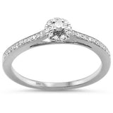 <span>DIAMOND CLOSEOUT! </span>.17ct 14k White Gold Diamond Promise Engagement Wedding Ring Size 6.5