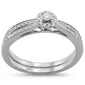 <span style="color:purple">SPECIAL!</span> .27cts 14k White gold Diamond Engagement Bridal Set Promise Ring Size 6.5