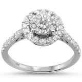 <span>DIAMOND CLOSEOUT! </span> .54ct 14k White Gold Round Diamond Engagement Ring Size 6.5