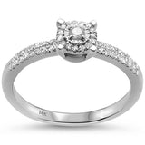 <span>DIAMOND CLOSEOUT! </span>.22cts 14k White gold Diamond Solitaire Engagement Promise Ring Size 6.5