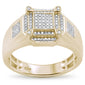 <span>DIAMOND  CLOSEOUT! </span>.27ct 10k Yellow Gold Men's Diamond Signet Band Ring Size 10