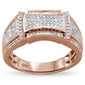 <span>DIAMOND  CLOSEOUT! </span>.43cts 10k Rose Gold Men's Diamond Wedding Band Ring size 10
