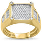 <span>DIAMOND  CLOSEOUT! </span>.36ct 10k Yellow Gold Men's Diamond Mirco Pave Band Ring Size 10