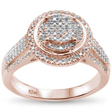 <span>DIAMOND CLOSEOUT! </span> .37cts 10k Rose Gold Round Diamond Engagement Ring Size 6.5