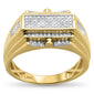 <span>DIAMOND  CLOSEOUT! </span>.28ct 10k Yellow Gold Men's Diamond Ring Size 10