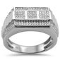 <span>DIAMOND  CLOSEOUT! </span>.54ct 10k White Gold Men's Diamond Signet Wedding Ring Size 10