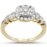 <span>DIAMOND CLOSEOUT! </span> .63ct 14k Yellow gold Square Shaped Diamond Engagement Ring Size 6.5