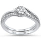 .20cts 14k White gold Diamond Engagement Ring Bridal Set Size 6.5
