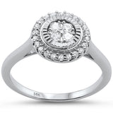 .23cts 14k White gold Round Diamond Engagement Ring Size 6.5