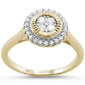 .27CT G SI 14KT Yellow Gold Diamond Round Engagement Ring Size 6.5