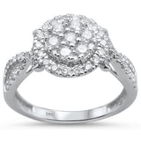 <span>DIAMOND CLOSEOUT! </span>.79cts 14k White gold Round Diamond Engagement Ring Size 6.5