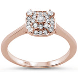 <span>DIAMOND CLOSEOUT! </span> .24cts 14k Rose Gold Diamond Solitaire Engagement Promise Ring Size 6.5
