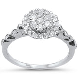 <span>DIAMOND CLOSEOUT! </span>.48cts 14k White gold Round Diamond Engagement Ring Size 6.5