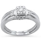 <span style="color:purple">SPECIAL!</span>.21cts 14k White gold Square Shape Diamond Engagement Ring Bridal Set