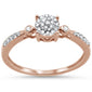 .14cts 14k Rose Gold Diamond Solitaire Engagement Promise Ring Size 6.5