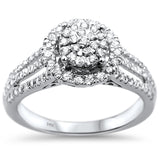 <span>DIAMOND CLOSEOUT! </span>.54ct 14k White Gold Round Diamond Engagement Wedding Ring Size 6.5