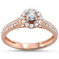 <span style="color:purple">SPECIAL!</span> .38ct 14k Rose Gold Round Diamond Engagement Ring Size 6.5
