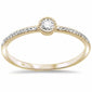 .19ct 14kt Yellow Gold Trendy Round Diamond Solitaire Ring Size 6.5