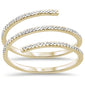 .17ct 14kt Yellow Gold Wraparound Trendy Diamond Ring Size 6.5