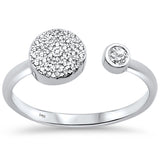 .12ct 14kt White Gold Trendy Open Diamond Ring Size 6.5