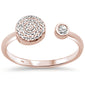 .12ct 14kt Rose Gold Trendy Open Diamond Ring Size 6.5