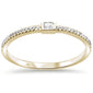 .09ct 14kt Yellow Gold Trendy Bezel Set Diamond Ring Size 6.5