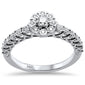 <span style="color:purple">SPECIAL!</span>.33ct 14kt White Gold Round Diamond Engagement Ring Size 6.5