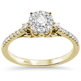 <span>DIAMOND CLOSEOUT! </span>.39ct 14kt Two Tone Gold Round Diamond Engagement Ring Size 6.5