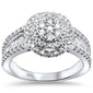 <span>DIAMOND  CLOSEOUT! </span>.98ct 14kt White Gold Elegant Round & Baguette Diamond Engagement Ring