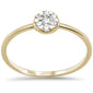 .17ct F SI 14K Yellow Gold Round Diamond Solitaire Promise Engagement Ring