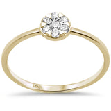 <span>DIAMOND CLOSEOUT! </span>.17ct F SI 14K Yellow Gold Round Diamond Solitaire Promise Engagement Ring