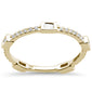 .27CT G SI 14KT Yellow Gold Ladies Baguette & Round Diamond Band Size 6.5